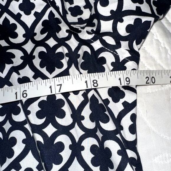 Talbots Womens Size 10 Navy Blue White Pattern Long Sleeve Button Up Blouse NWOT - Picture 6 of 7